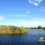 Canalul de acces in Lacul Cuibul cu Lebede (lacul Cuibida) din Delta Dunarii.