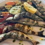 Reteta Lufar la grătar cu legume coapte